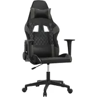 Syfax Gaming-Stuhl Schwarz und Grau Kunstleder