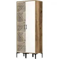 Dmora Kleiderschrank 2-türig Algol 80x201,4 cm Braun