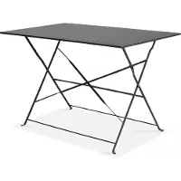Oviala Klappbarer 4-Sitzer-Metallgartentisch Grau - Rome