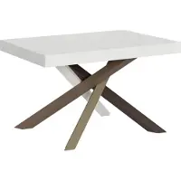 Itamoby Ausziehbarer Tisch 90x140/244 cm Volantis Weiße Esche Gestell 4/C