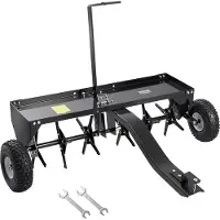 Vevor Vertikutierer 1275x980x885 mm, Anhänger-Vertikutierer mit Spikes, Aufsitzrasenmäher für Garten, Rasen, Bauernhof