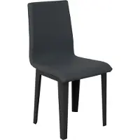 Itamoby Armida Stuhl Anthrazit Beine graues Kissen 11 (Konische Beine)