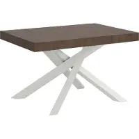 Itamoby Ausziehbarer Tisch 130/234x90 cm Volantis Walnuss weiße Beine