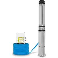Eberth 4" Tiefbrunnenpumpe Brunnenpumpe aus rostfreiem Edelstahl, Elektrisch 370W, Durchmesser Pumpe 4 Zoll (10cm), Anschlussgewinde 1 1/2 Zoll
