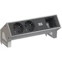 Bachmann DESK2 2x Schutzkontakt 1x ABD GST18 Inox