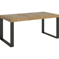 Itamoby Ausziehbarer Tisch 90x180/284 cm Tecno Quercia Natura Anthrazit-Gestell