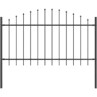 Syfax Gartenzaun Woerden Grau 170 x 140 cm Pulverbeschichteter Stahl