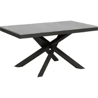 Itamoby - Ausziehtisch 160/420x90 cm Volantis Evolution Zement Gestell und Füße Anthrazit