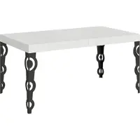 Itamoby Karamay Ausziehtisch 160/244x80 cm, Esche weiß, Beine anthrazit