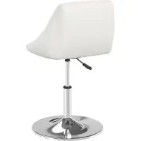 vidaXL "2026 Aktion"1 Pcs Barhocker - CLORIS - Barstuhl - Optimal Komfort, Weiß Kunstleder - 44 x 46 x (62,5-77,5) cm - NeuMöbel4512973