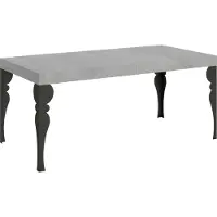 Itamoby Ausziehbarer Tisch 90x180/440 cm Paxon Cemento Anthrazit Gestell