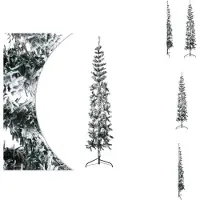 vidaXL Künstlicher Halb-Weihnachtsbaum mit Schnee Schlank 180 cm - Weihnachtsbäume