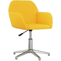 vidaXL Bürostuhl Drehbar Hellgelb Stoff