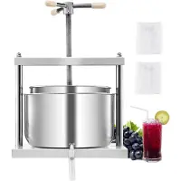 Vevor Obstweinpresse Entsafter Obstmühle (12 L) mit 2 Edelstahlfässer