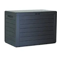 Prosperplast Gartenbox WOODEBOX anthrazit 190L