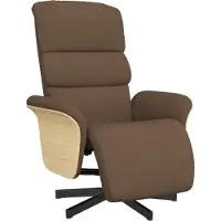 Syfax Relaxsessel mit Fußteil Braun Stoff