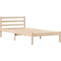 Syfax Bettrahmen Braun 215,5 x 85,5 x 69,5 cm Massivholz Kiefer