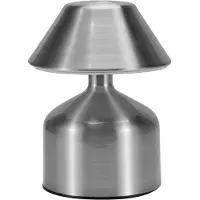 Luxus Europe - Tischlampe Touch Micky Silber - Kabellose LED-Tischlampe für den Innenbereich – USB-C wiederaufladbar