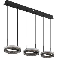 Globo - Pendelleuchte - DELLA - schwarz - Metall - große Esstischlampe - LED - 67179H2
