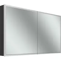 Schneider GLOW D2W Spiegelschrank, 2 Türen 65/65cm, 1313x136x736mm, rundum Beleuchtung, Dim2Warm, 218.130.02.44
