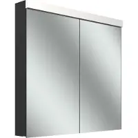 Schneider LOW plus LED Spiegelschrank, 2 Türen 40/40cm, 795x120x747mm, Beleuchtung oben