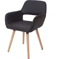 Mendler Esszimmerstuhl MCW-A50 II, Stuhl Küchenstuhl, Retro 50er Jahre Design Kunstleder, braun
