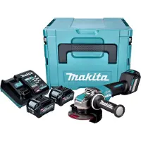 Makita GA 044 GD201 Akku Winkelschleifer 40 V max. 125 mm X-LOCK Brushless + 2x Akku 2,5 Ah + Ladegerät + Makpac