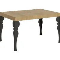 Itamoby Paxon Ausziehtisch 140/400x90 cm Natur-Eiche mit anthrazitfarbenen Beinen