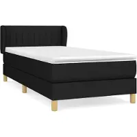 Syfax Boxspringbett mit Matratze Schwarz 80x200 cm Stoff