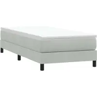 Syfax Boxspringbett ohne Matratze Hellgrau 100x220 cm Samt