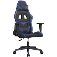 vidaXL Gaming-Stuhl Schwarz und Blau Kunstleder