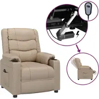 vidaXL Relaxsessel Elektrisch Cappuccino-Braun Kunstleder