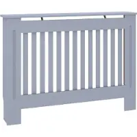 vidaXL Heizkörperverkleidung Grau 112x19x81,5 cm Holzwerkstoff