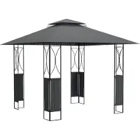 Syfax Pavillon mit Dach Anthrazit 300x300x270 cm Stahl