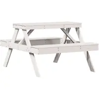 vidaXL Picknicktisch 105x134x75 cm Massivholz Kiefer