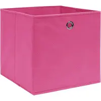 vidaXL Aufbewahrungsboxen 10 Stk. Rosa 32x32x32 cm Stoff