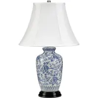 Elstead Lighting Elstead Blue Ginger Jar Tischleuchte E27 Blau Weiß, UK