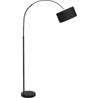 Nova Luce SAMA Stehlampe E27 Schwarz 90x34x180cm 9401652