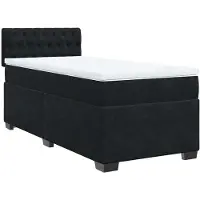 Syfax Boxspringbett mit Matratze Schwarz 90x190 cm Samt