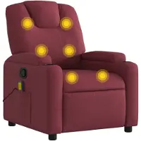 Syfax dkd-home-decor Massagesessel Stoff Weinrot 74 x 88 x 97 cm (B x T x H)