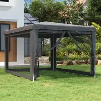 Prolenta Maison Exclusive - Partyzelt mit 4 Mesh-Seitenwänden Anthrazit 3x4 m HDPE