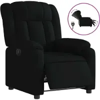 Syfax Relaxsessel Elektrisch Schwarz Stoff
