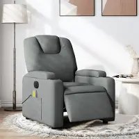 Prolenta Maison Exclusive - Massagesessel Elektrisch Dunkelgrau Stoff