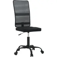 Syfax Bürostuhl Schwarz Netzgewebe höhenverstellbar drehbar Rollen 110 kg 94-103 cm Höhe