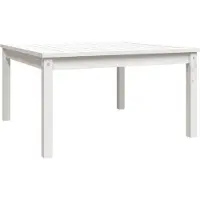 Syfax Gartentisch Weiß 82,5x82,5x45 cm Massivholz Kiefer