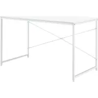 En.casa [] Schreibtisch 120x60x72cm Weiß Eiche-Optik Bürotisch Computertisch Arbeitstisch PC Tisch