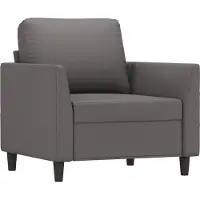 vidaXL Sessel Grau 60 cm Kunstleder