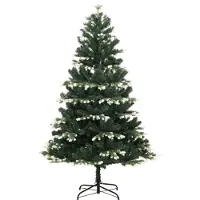 Syfax Künstlicher Weihnachtsbaum Klappbar Beschneit 150 cm