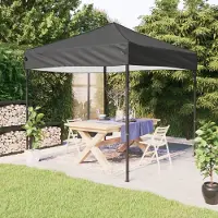 vidaXL BEI CLORIS Partyzelt Faltbar Anthrazit 3x3 m - Pavillons & Partyzelte Neu2775925 1parcel