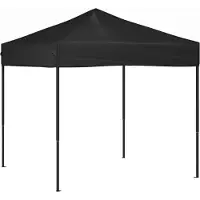 Syfax Partyzelt Faltbar Schwarz 2x2 m